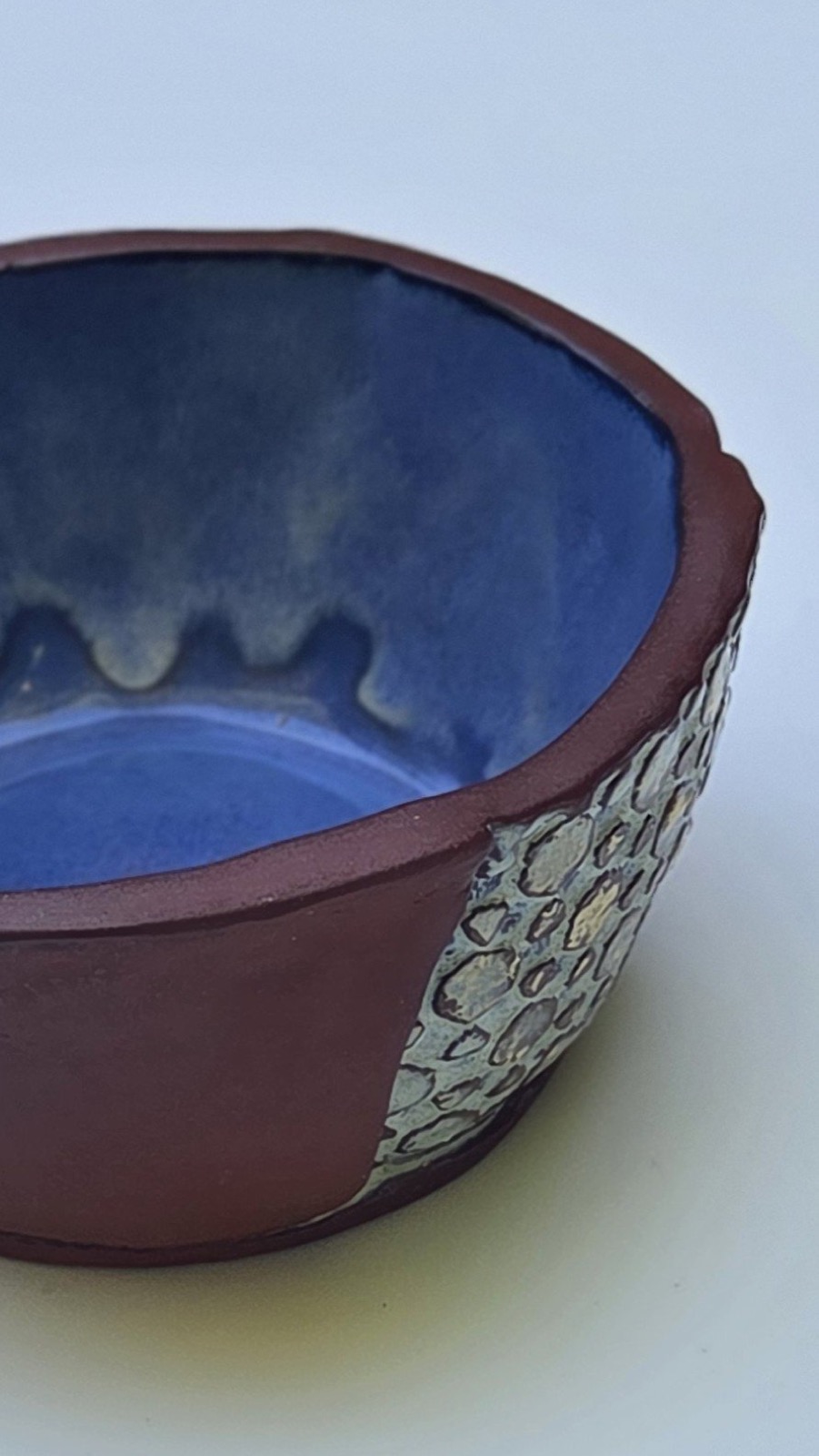 Blue Splash Tapestry Bowl by Christine Van Ommeren