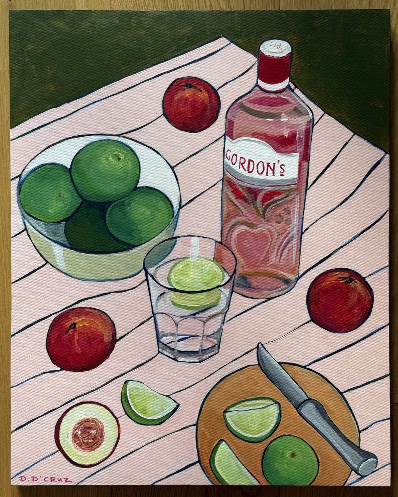 Summer fruit and pink gin by Daniella D'Cruz