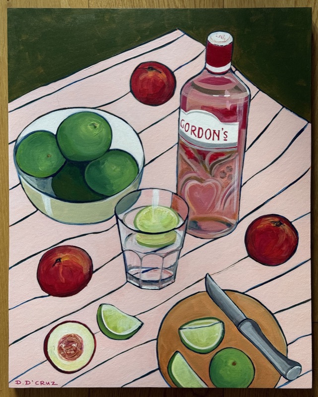 Summer fruit and pink gin by Daniella D'Cruz