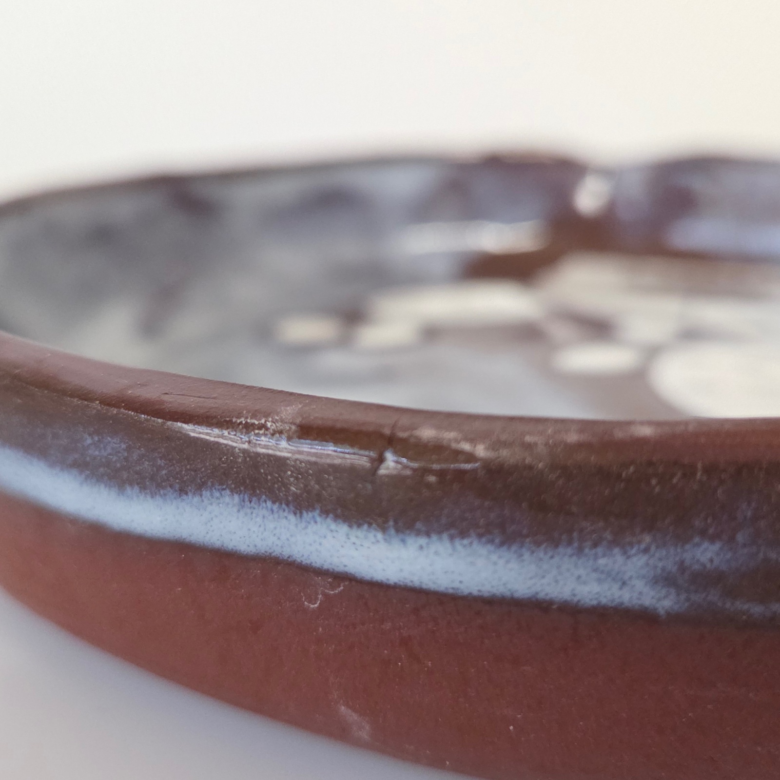 Red Sunshine Wash -Medium Blate -Blue Rim by Christine Van Ommeren